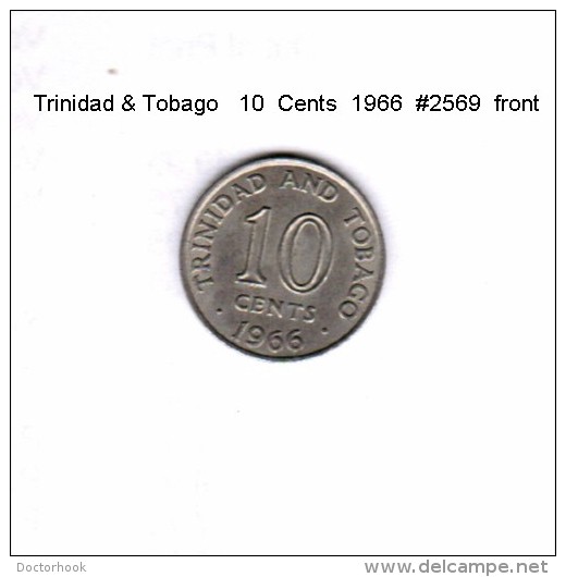 TRINIDAD &amp; TOBAGO    10  CENTS  1966   (KM # 3) - Trinidad & Tobago