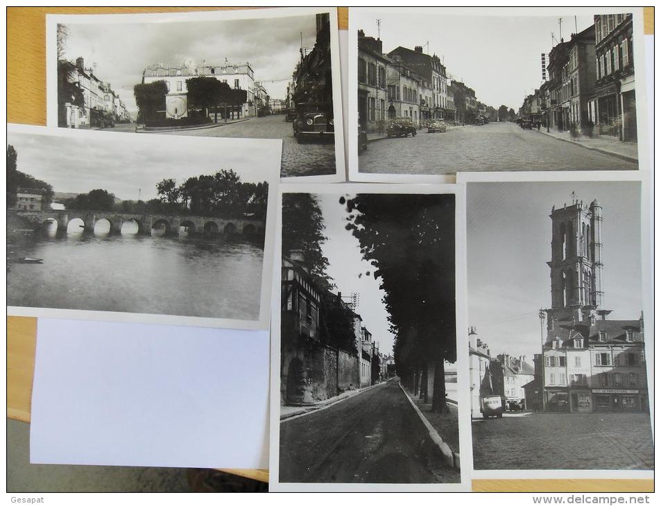 LOT  DE 5 CARTES  DE MANTES GASSICOURT MARCHE PLACE PONT VOITURES - Mantes La Jolie