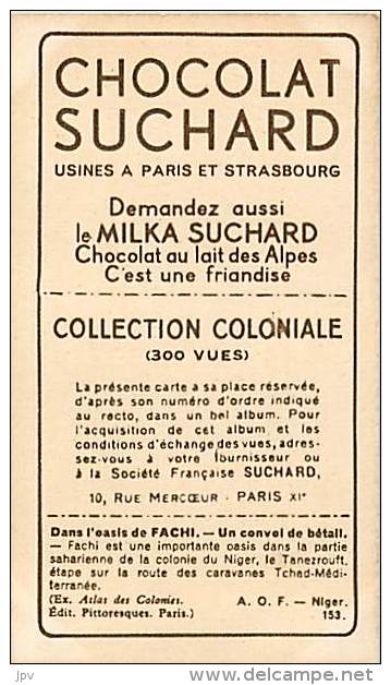 CHOCOLAT SUCHARD : IMAGE N° 153 . UN CONVOI DE BETAIL DANS L'OASIS DE FACHI . NIGER . - Suchard