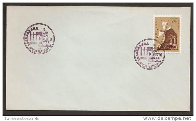 Portugal Cachet Commémoratif  Expo Philatelique Porto 1971 Event Postmark Stamp Expo Oporto 1971 - Postal Logo & Postmarks