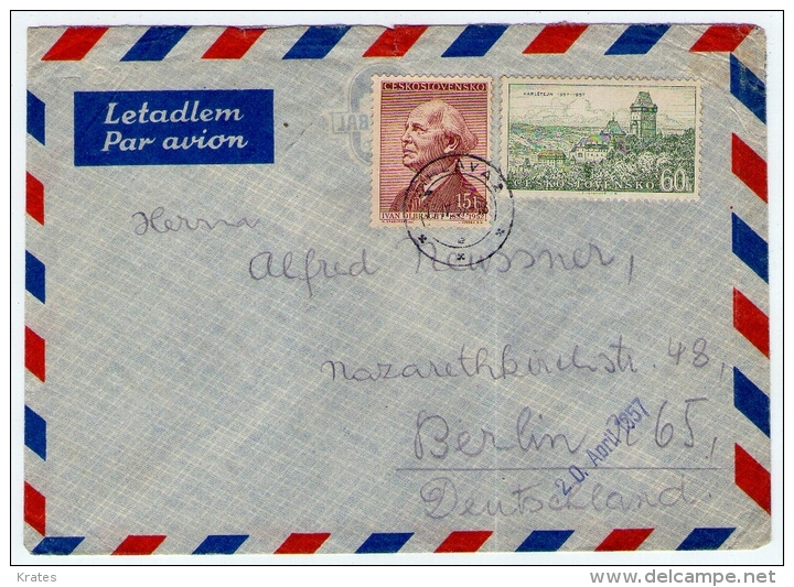 Old Letter - Czechoslovakia, &#268;eskoslovensko - Corréo Aéreo