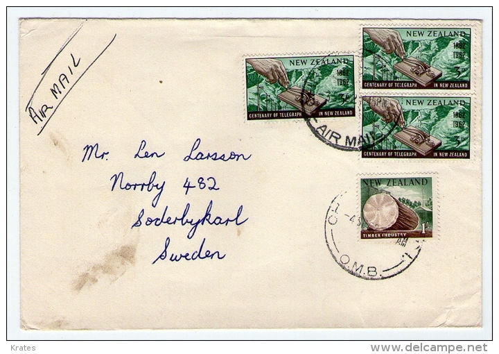 Old Letter - New Zealand - Posta Aerea