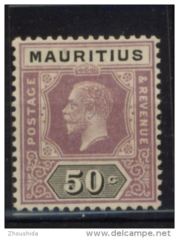 Mauritius (fMaurice) King George V 50C MH Die II - Maurice (1968-...)