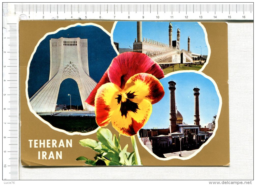 IRAN-  TEHERAN -   Map From  Théhéran - 3 Vues - Iran