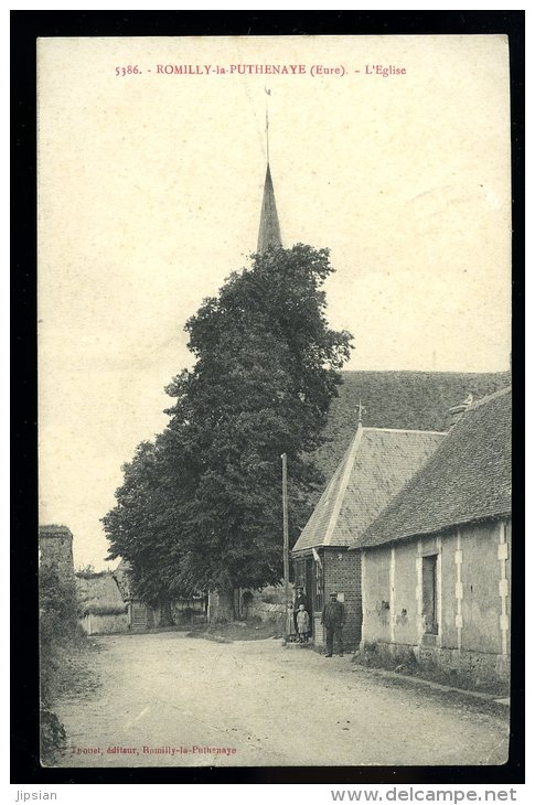 Cpa Du  27  Romilly  La  Puthenaye  L' église  ....  Beaumont Le Roger         6ao6 - Beaumont-le-Roger