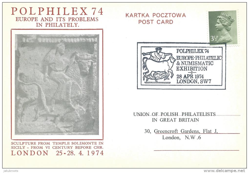 1974. POLPHILEX 74. PHILATELIC & NUMIZMATIC EXHIBITION. LONDON - Gouvernement De Londres (exil)