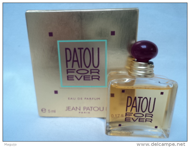 PATOU" PATOU FOR EVER"  MINI EDP  5 ML  VOIR & LIRE !! - Miniaturas Mujer (en Caja)