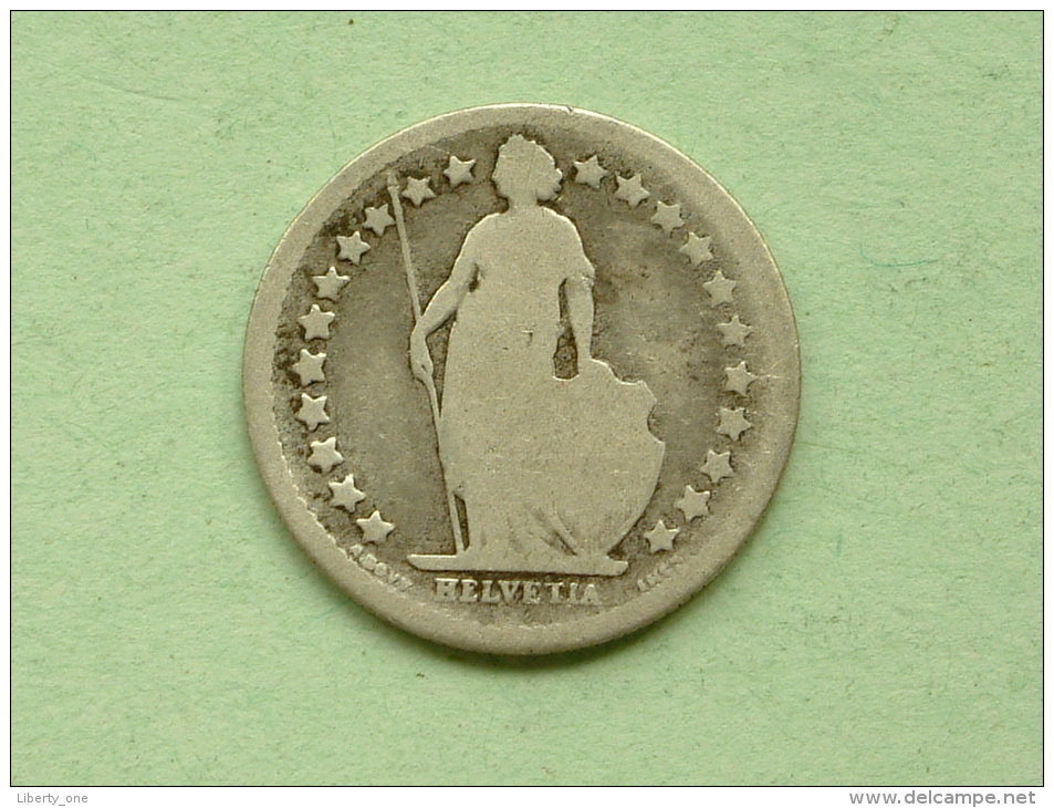 1877 B - 1/2 Franc / KM 23 ( Uncleaned / For Grade, Please See Photo ) !! - Autres & Non Classés