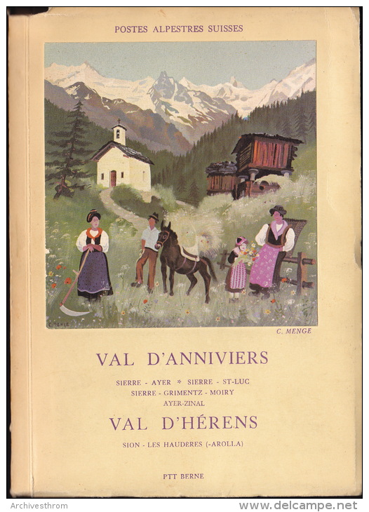 Schweizerische Alpenposten, Saastal Stalden - Saas Fee Und Almagel ; Karte 1/75 000 - 1953 - Autres & Non Classés