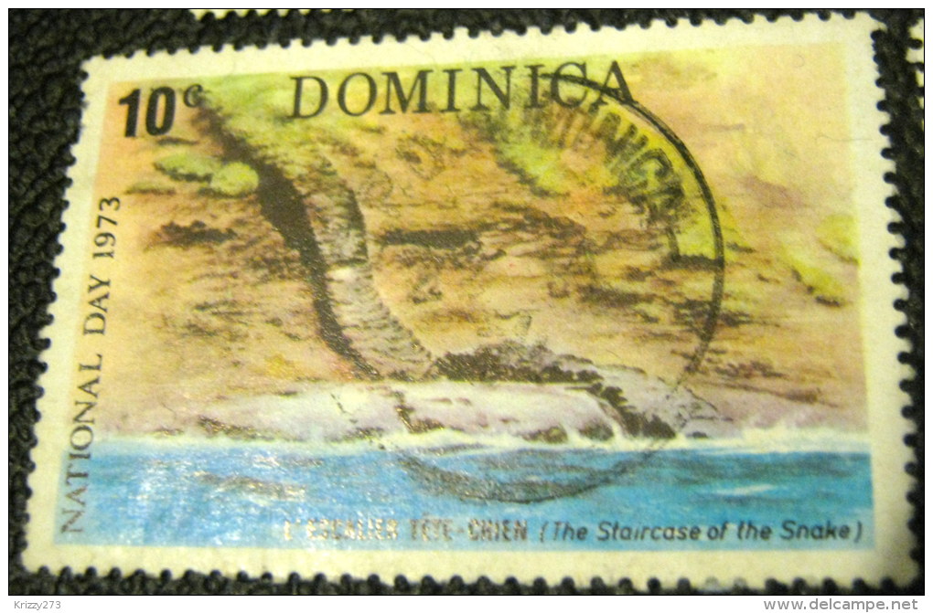 Dominica 1973 National Day The Staircase Of The Snake 10c - Used - Dominica (...-1978)