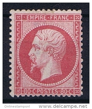 France: 1863, Yv Nr 24 Not Used (*) Has Thin Spots - 1862 Napoleon III