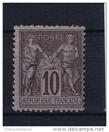 France: 1876, Yv Nr 89  Not Used (*) - 1876-1898 Sage (Type II)