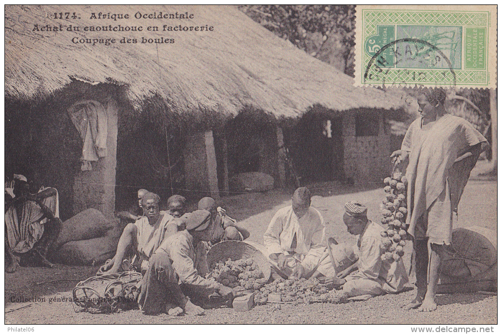 HAUT-SENEGAL ET NIGER  CARTE POUR LA FRANCE ACHAT DU CAOUTCHOUC - Lettres & Documents