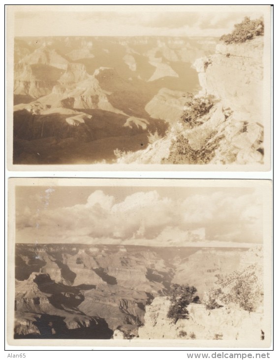 Lot Of 4 Different Views Of Grand Canyon On C1910s Vintage Real Photo Postcards - USA National Parks