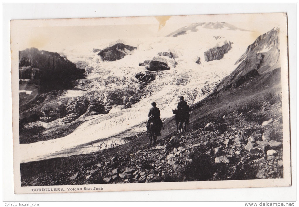 Chile  Cordillera Tarjeta Postal Foto Antigua  Ca1920  Vintage Original Postcard Cpa Ak (W3_2108) - Chile