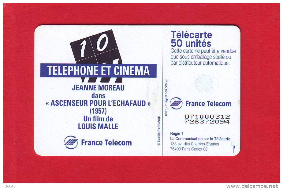 378 - Telecarte Publique Telephone Et Cinema 10  Jeanne Moreau (F699) - 1996