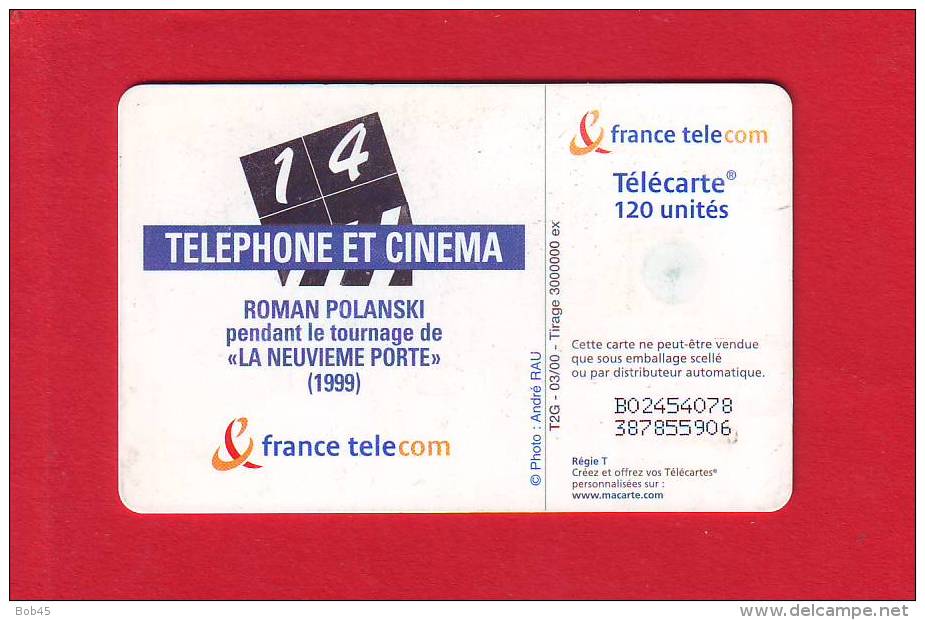 384 - Telecarte Publique Telephone Et Cinema 14 Roman Polanski (F1047) - 2000