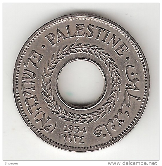 *palestina 5 Mils1934 Km 3    Vf+ !! Rare Date !!!catalog Val 35$ - Autres – Asie