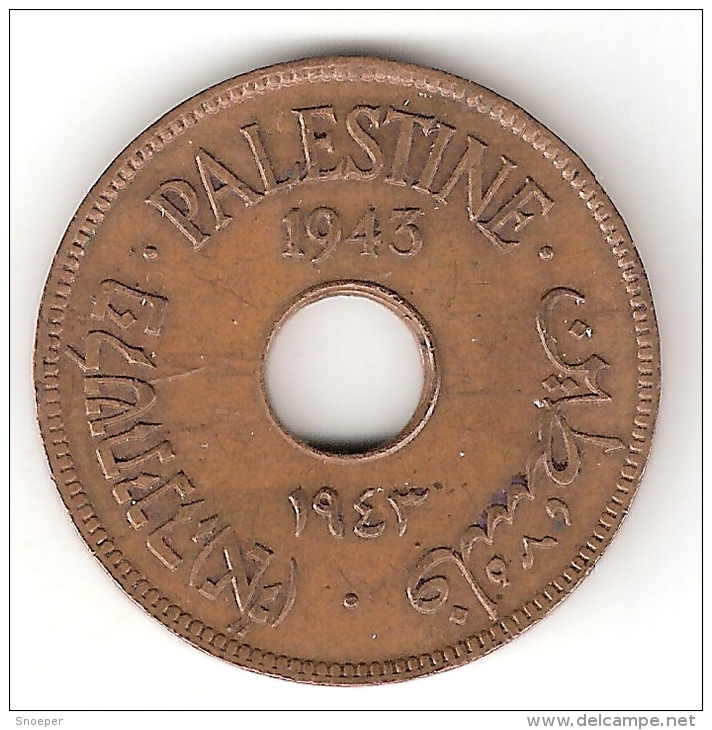 *palestina 10 Mils1943 Km 4a    Xf  !!! - Andere - Azië