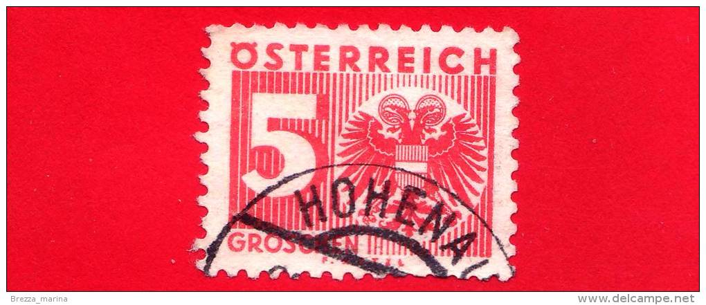 AUSTRIA - USATO - 1935 - Sopratassa - Postage Due - 5 - Taxe