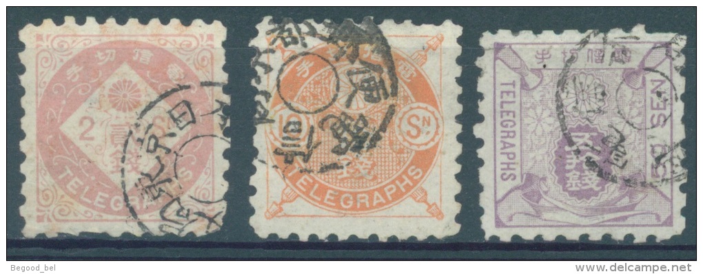 JAPAN - 1885 - USED/OBLIT. - TELEGRAPH  -  Mi 2 6 9  - Lot 8367 - Telegraafzegels