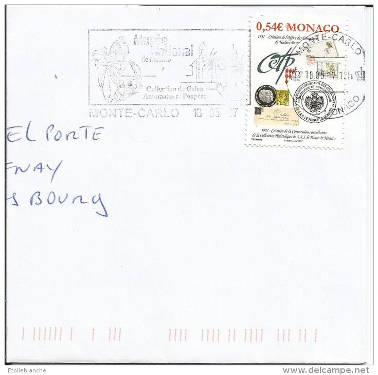 MONACO 2007 -  Timbre 0,54 € - Collection Philatélique S.A.S Le Prince De Monaco 1987 - Brieven En Documenten