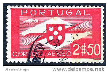 !										■■■■■ds■■ Portugal Air Post 1936 AF#03ø Aviation 2$50 VFU (x2166) - Usati