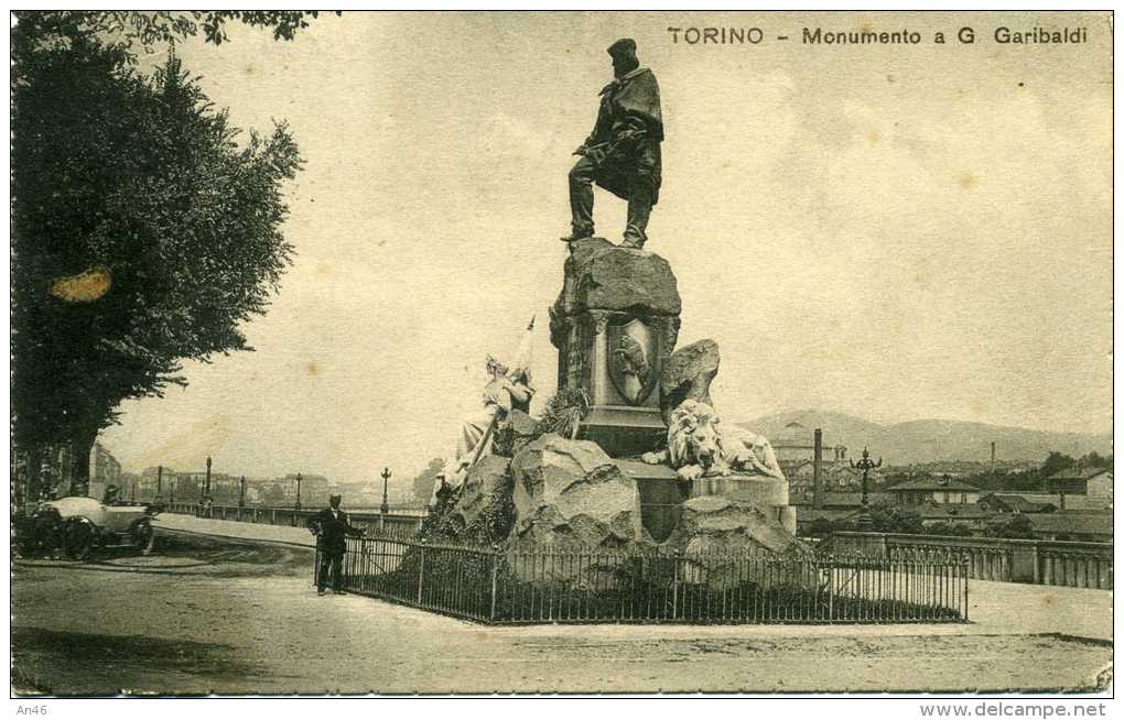 TORINO - MONUMENTO A G. GARIBALDI - VG 1919 XBOLZANETO ORIGINALE D´EPOCA 100% - Autres Monuments, édifices