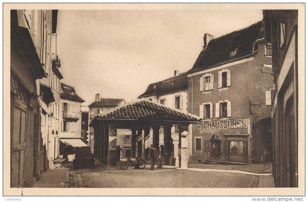 LOT DE 11 CPA : LACAPELLE-MARIVAL HOTEL DE PARIS PLACE ROQUE PLACE DE LA HALLE FORT COUVENT EGLISE PLACE DU FORT 46 - Lacapelle Marival