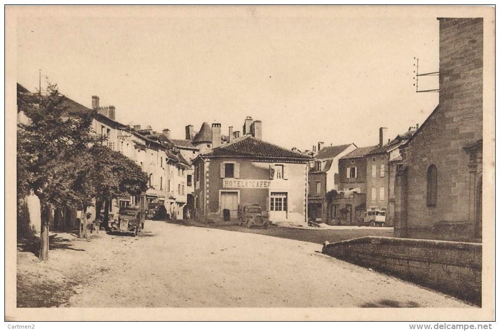 LOT DE 11 CPA : LACAPELLE-MARIVAL HOTEL DE PARIS PLACE ROQUE PLACE DE LA HALLE FORT COUVENT EGLISE PLACE DU FORT 46