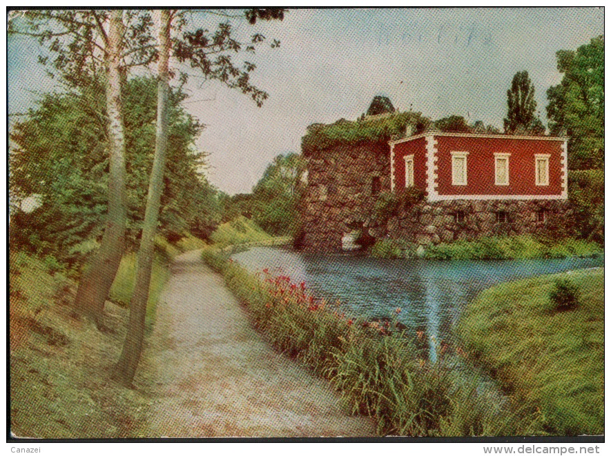 AK Wörlitz, Wörlitzer Park, Stein Mit Villa Hamilton, Gel, 1965 - Woerlitz