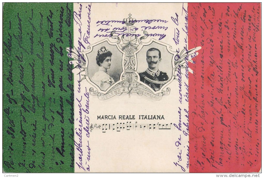 HELENE E VICTOR EMMANUEL III EL RE D'ITALIA MARCIA REALE ITALIANA 1900 - Case Reali