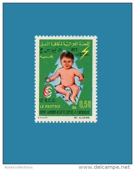 Algeria Algerie Algerien Vignette Tuberculose BCG Bébé Baby Medecine Health Bassilles Koch 1973 - Krankheiten
