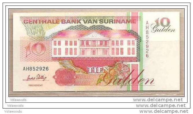 Suriname - Banconota Non Circolata Da 10 Fiorini - 1996 - Surinam