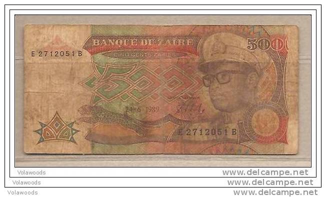 Zaire - Banconota Circolata Da 500 Zaires - 1989 - Zaire