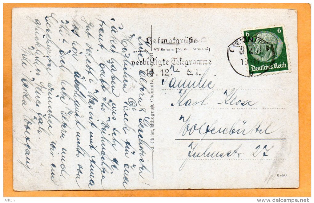 Chemnitz Kuchwaldeschanke I Winter 1930 Postcard - Chemnitz