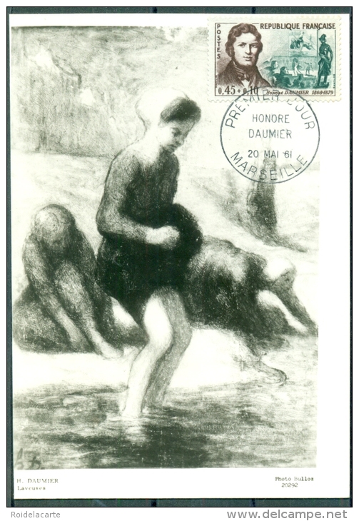 CM-Carte Maximum Card #1961-France #Célèbrités # Art # Honoré .Daumier # Talbeau,painting " Les Laveuses " #Marseille - Other & Unclassified