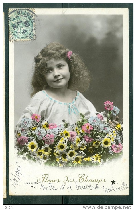 Bébé Et Grand Bouquet De Fleurs , Composition Et Photo Stebing  Aba 96 - Autres & Non Classés