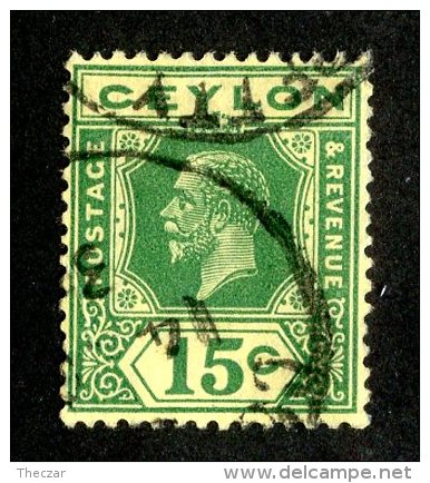 350 X)  Ceylon -1921  SG# 349a  (o) Sc 236   Cat. £1.00 - Ceylan (...-1947)