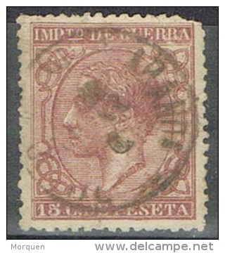 Sello Alfonso XII Impuesto Guerra, 15 Cts, Fechador ARANDA De DUERO (Burgos), Num 188 º - Kriegssteuermarken