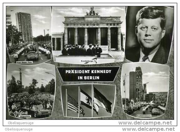 BERLIN  EN 1963? 6 VUES 1 CARTE KENNEDY ANIMATION   TOP TOP - Mur De Berlin