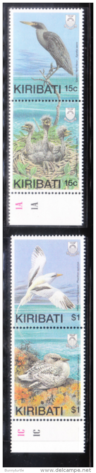 Kiribati 1989 Birds Heron 2 Pairs MNH - Kiribati (1979-...)