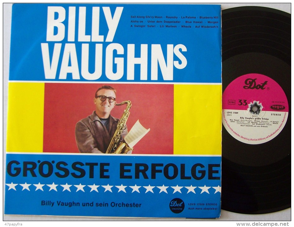 Billy VAUGHNs RARE LP VOGUE JAZZ Sail Along Silv'ry Moon Made In GERMANY - Jazz