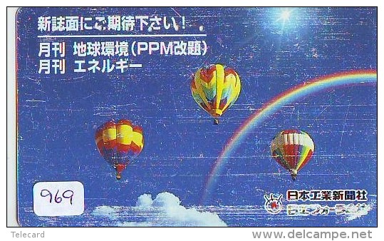 Telecarte  JAPON * BALLON * MONTGOLFIERE (969) Hot Air Balloon * SPORT * Aerostato  PHONECARD JAPAN * - Sport