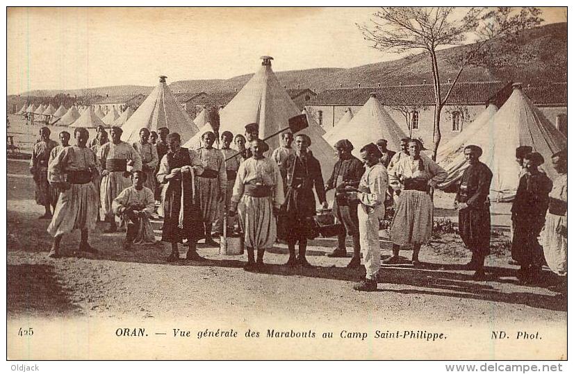 ALGERIE ORAN Vue Générale Des Marabouts Au Camp Saint-Philippe - Oran