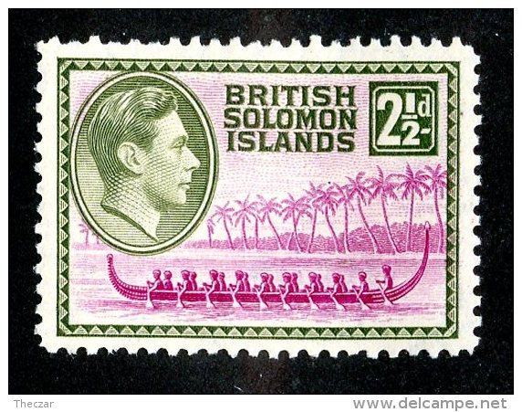 393 X)  Br. Solomon -1939  SG# 64  (m*)  Sc.#71 Cat. £3.00 - Isole Salomone (...-1978)