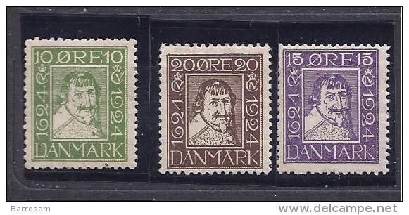 Denmark1924: Michel137&139mh* ,138mnh** - Ungebraucht