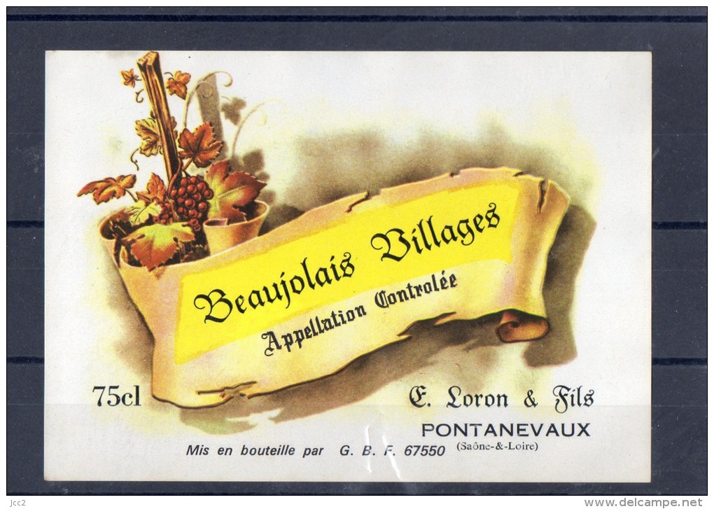 BEAUJOLAIS-VILLAGE - E.LORON &FILS - Beaujolais