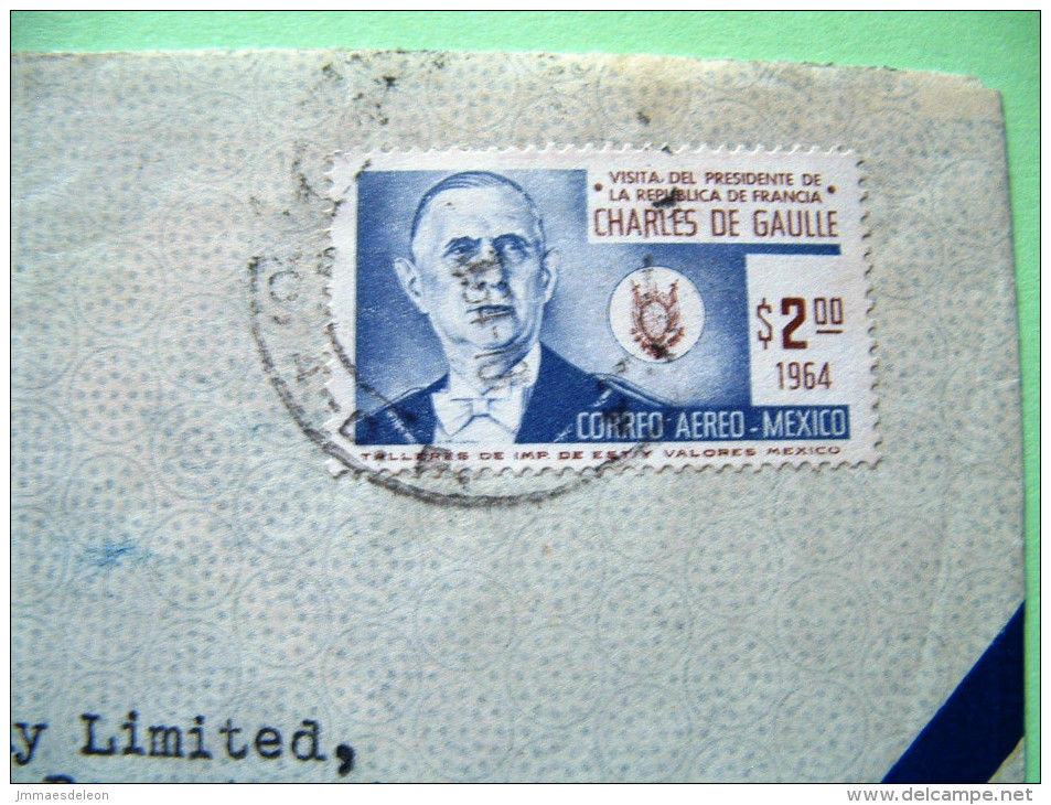 Mexico 1964 Cover To USA - Charles De Gaulle (Scott C281) - Mexique