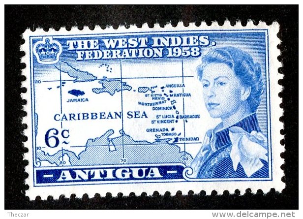 446x)  Antigua 1958  SG#136  (mint*)  Catalogue  £1.40 - 1858-1960 Crown Colony